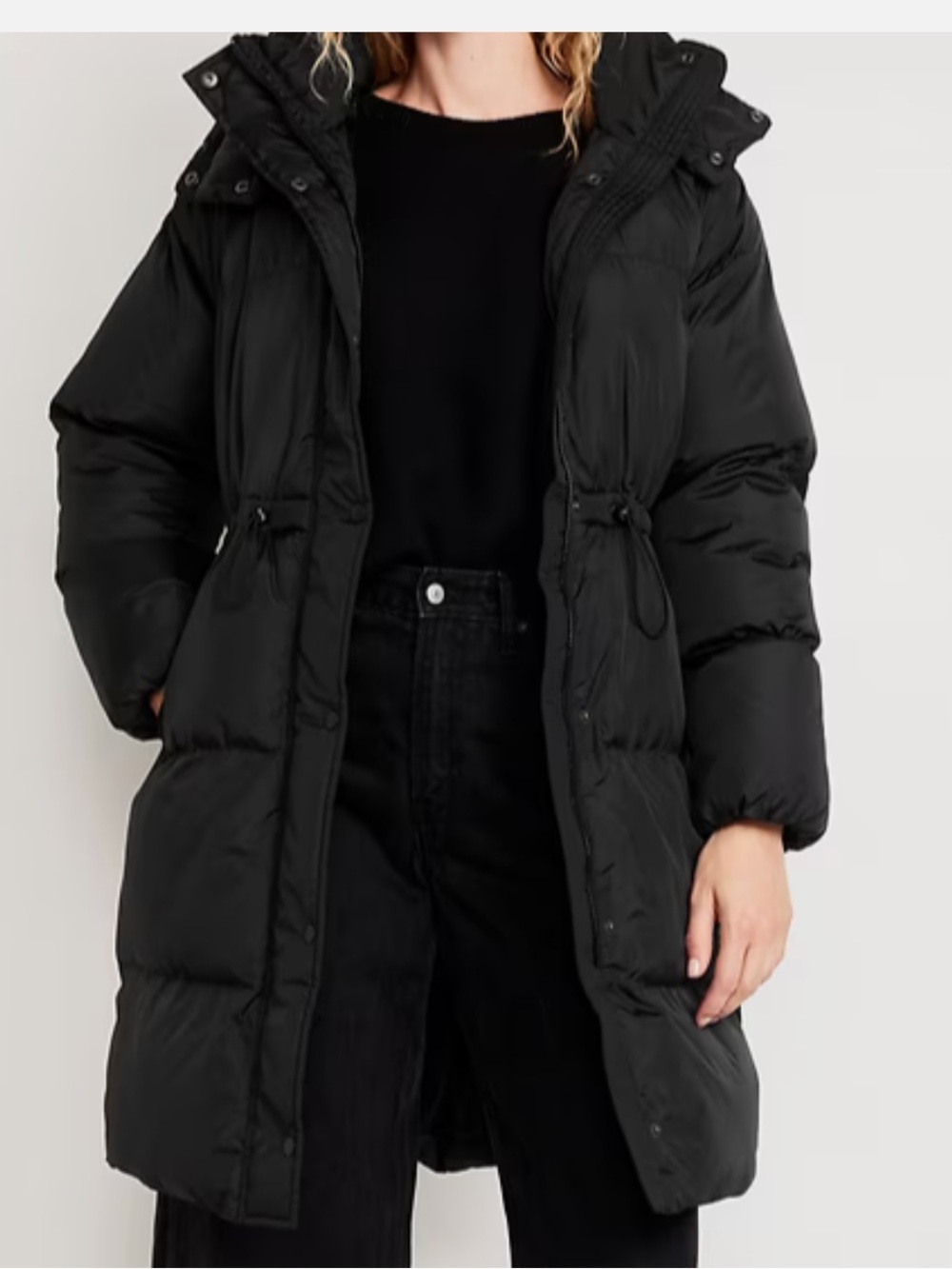 Old Navy Black Water Resistant Puffer Jacket